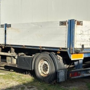 foto 18t pryczepa laduje 6.9m 14.2t dobre opony Panav PV18